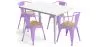 Pack Mesa de Jantar e 4 Cadeiras de Jantar com Braços Desenho Industrial - Nova Edição - Bistrot Stylix image 9
