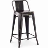 Banco Bar com Encosto - Desenho Industrial - 60cm - Nova Edição - Stylix image 9