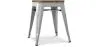 Banqueta com encosto - Design Industrial - Madeira e Aço - 45cm - Stylix image 9