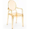 Cadeira de jantar transparente - Design com apoio de braços - Louis XIV image 9