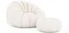 Poltrona com Otomano Estofado - Bouclé Branco - Rubi image 9
