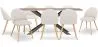 Pack Mesa de Jantar em Madeira Design Industrial (200cm) & 8 Cadeiras de Jantar Estofadas Bouclé - Evelyne image 9