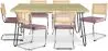 Pack Mesa de Jantar de Design Industrial 150cm & 6 Cadeiras de Jantar em Rattan - Estofos em Veludo - Martha image 9
