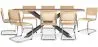 Pack Mesa de jantar em madeira de design industrial (200cm) & 8 cadeiras de jantar em rotim - Bruna image 9