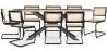 Pack Mesa de Jantar em Madeira Design Industrial (200cm) & 8 Cadeiras de Jantar em Vime - Bastral image 9