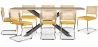 Pack Mesa de Jantar em Madeira Design Industrial (200cm) & 8 Cadeiras de Jantar em Vime - Estofado em Veludo - Martha image 9