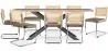 Pack Mesa de Jantar em Madeira Design Industrial (200cm) & 8 Cadeiras de Jantar em Vime - Estofado em Veludo - Martha image 9