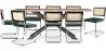 Pack Mesa de Jantar em Madeira Design Industrial (200cm) & 8 Cadeiras de Jantar em Vime - Estofos em Veludo - Hyre image 9