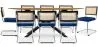 Pack Mesa de jantar em madeira de design industrial (220 cm) e 8 cadeiras de jantar em rotim - Estofos em veludo - Hyre image 9