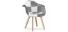 Cadeira de Jantar com Braços - Estofada em Patchwork - Preto e Branco - Dominic image 9