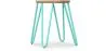 Banco Hairpin - 42cm - Madeira clara e metal image 9