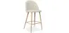 Banco estofado em tecido - Design escandinavo - 66cm - Evelyne image 9