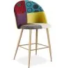 Banqueta Estofada em Patchwork - Estilo Escandinavo - 66cm - Evelyne image 9