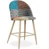 Banqueta Estofada em Patchwork - Estilo Escandinavo - 66cm -  Evelyne  image 9