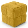 Puff Quadrado Estofado em Veludo Cotelê - Design Moderno - Cube image 9