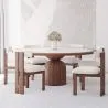 Conjunto de Mesa de Jantar Redonda com 6 Cadeiras de Madeira - Design image 9