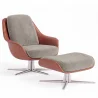 Cadeira de Design Contemporâneo Estofada com Apoio para os Pés - Asher image 9