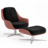 Cadeira de Design Contemporâneo Estofada com Apoio para os Pés - Asher image 9