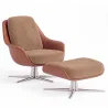 Cadeira de Design Contemporâneo Estofada com Apoio para os Pés - Asher image 9