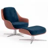 Cadeira de Design Contemporâneo Estofada com Apoio para os Pés - Asher image 9