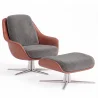 Cadeira de Design Contemporâneo Estofada com Apoio para os Pés - Asher image 9