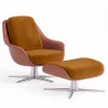 Cadeira de Design Contemporâneo Estofada com Apoio para os Pés - Asher image 9