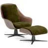Cadeira de Design Contemporâneo Estofada com Apoio para os Pés - Asher image 9