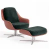 Cadeira de Design Contemporâneo Estofada com Apoio para os Pés - Asher image 9