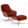 Cadeira de Design Contemporâneo Estofada com Apoio para os Pés - Asher image 9