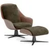Cadeira de Design Contemporâneo Estofada com Apoio para os Pés - Asher image 9