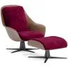 Cadeira de Design Contemporâneo Estofada com Apoio para os Pés - Asher image 9