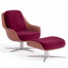 Cadeira de Design Contemporâneo Estofada com Apoio para os Pés - Asher image 9