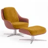 Cadeira de Design Contemporâneo Estofada com Apoio para os Pés - Asher image 9