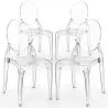 Pack de 4 Cadeiras de Jantar Transparentes - Estilo Victoria  image 9