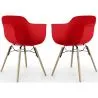 Cadeira de Jantar - Design Escandinavo - Pernas de Madeira - Pack de 2 - Nordika image 9