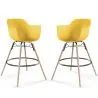 Banco de Bar - Design Escandinavo - Pernas de Madeira - Pack de 2 - Nordika image 9