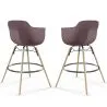 Banco de Bar - Design Escandinavo - Pernas de Madeira - Pack de 2 - Nordika image 9