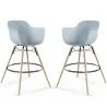Banco de Bar - Design Escandinavo - Pernas de Madeira - Pack de 2 - Nordika image 9