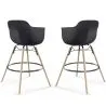 Banco de Bar - Design Escandinavo - Pernas de Madeira - Pack de 2 - Nordika image 9