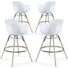 Banco de Bar - Design Escandinavo - Pernas de Madeira - Pack de 4 - Nordika image 9