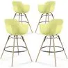 Banco de Bar - Design Escandinavo - Pernas de Madeira - Pack de 4 - Nordika image 9