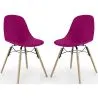 Cadeira de Jantar - Design Escandinavo - Pernas de Madeira - Pack de 2 - Skögur image 9