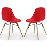 Cadeira de Jantar - Design Escandinavo - Pernas de Madeira - Pack de 2 - Skögur image 9