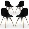 Cadeira de Jantar - Design Escandinavo - Pernas de Madeira - Pack de 4 - Skögur image 9