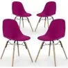 Cadeira de Jantar - Design Escandinavo - Pernas de Madeira - Pack de 4 - Skögur image 9