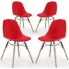 Cadeira de Jantar - Design Escandinavo - Pernas de Madeira - Pack de 4 - Skögur image 9
