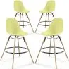 Bancos de Bar - Design Escandinavo - Pernas de Madeira - Pack de 4 - Skögur image 9