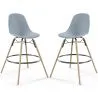 Banco de Bar - Design Escandinavo - Pernas de Madeira - Pack de 2 - Skögur image 9