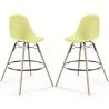 Banco de Bar - Design Escandinavo - Pernas de Madeira - Pack de 2 - Skögur image 9