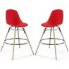 Banco de Bar - Design Escandinavo - Pernas de Madeira - Pack de 2 - Skögur image 9